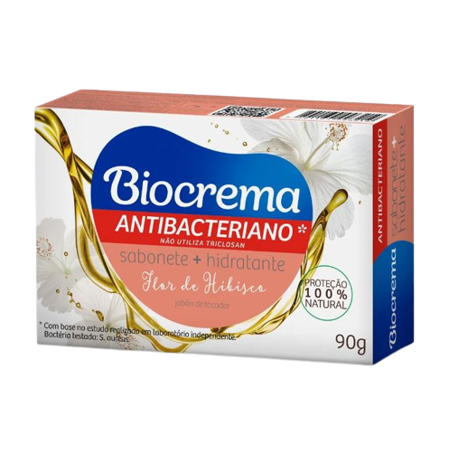 SABONETE BIOCREMA HIDRATANTE ANTIBACTERIANO FLOR DE HIBISCO 90G