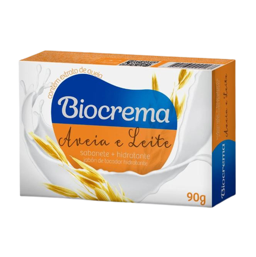 SABONETE BIOCREMA HIDRATANTE AVEIA E LEITE 90G
