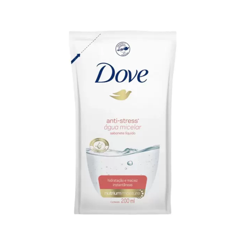 SABONETE DOVE AGUA MICELAR REFIL 200ML