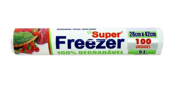 SACO P/FREEZER SUPER FREEZER PLASTICO 5LT C/100