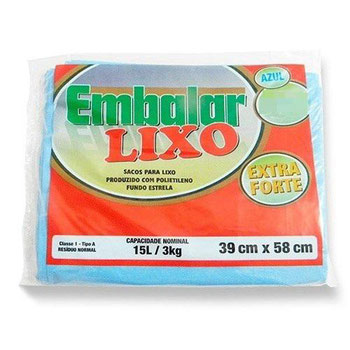 SACO P/LIXO EMBALAR AZUL C/20 15LT