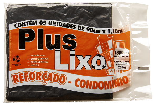 SACO P/LIXO PLUS LIXO CONDOMINIO C/5 130LT