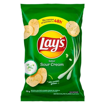 SALGADINHO ELMA CHIPS LAYS SOUR CREAM 70G