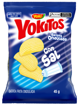 SALGADINHO YOKITOS BATATA ONDULADA C/SAL 45G