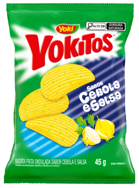 SALGADINHO YOKITOS BATATA ONDULADA CEBOLA/SALSA 45G