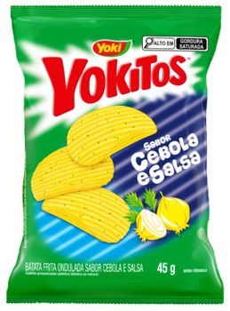 SALGADINHO YOKITOS BATATA ONDULADA CEBOLA/SALSA 45G