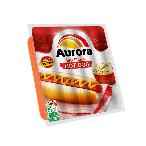 SALSICHA AURORA HOT DOG 500G