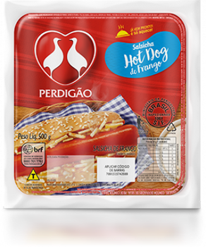 SALSICHA PERDIGAO HOT DOG FRANGO 500G