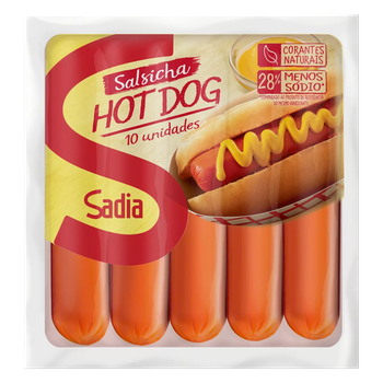 SALSICHA SADIA HOT DOG 500G