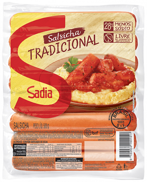 SALSICHA SADIA TRADICIONAL 500G