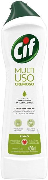 SAPONACEO CIF CREMOSO MULTIUSO LIMAO 450ML