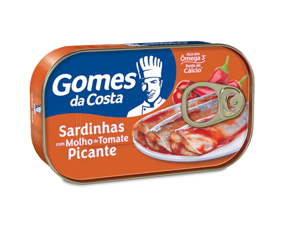 SARDINHA GOMES DA COSTA C/MOLHO TOMATE PICANTE 125G