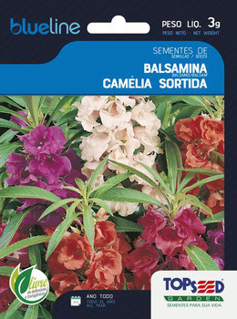 SEMENTE TOPSEED FLORES BALSAMINA CAMELIA SORTIDA 3G