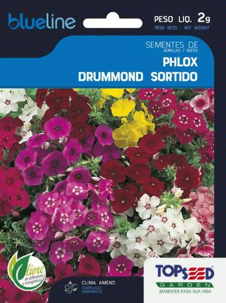 SEMENTE TOPSEED FLORES PHLOX DRUMMOND SORTIDO 2G