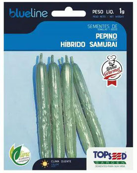 SEMENTE TOPSEED PEPINO HIBRIDO SAMURAI 1G