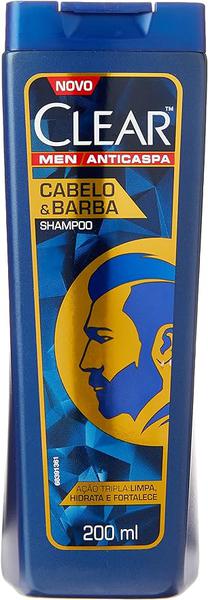 SHAMPOO CLEAR MEN ANTICASPA CABELO&BARBA 200ML