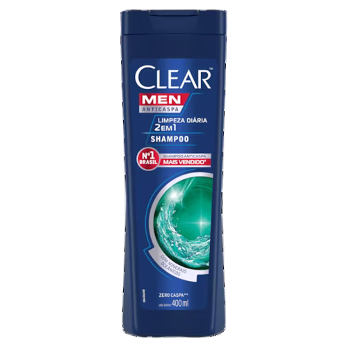 SHAMPOO CLEAR MEN LIMPEZA DIARIA 2X1 400ML