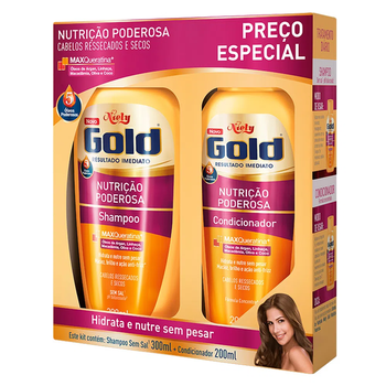 SHAMPOO+CONDICIONADOR NIELY GOLD NUTRICAO PODEROSA 300ML+200ML