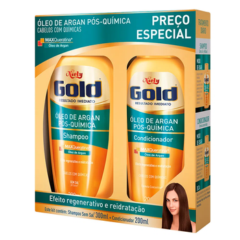 SHAMPOO+CONDICIONADOR NIELY GOLD OLEO ARGAN 300ML+200ML