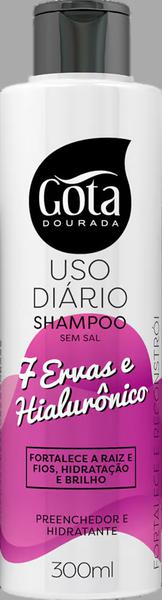SHAMPOO GOTA DOURADA 7 ERVAS E HIALURONICO 300ML