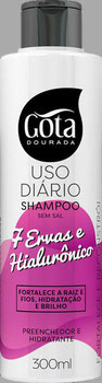 SHAMPOO GOTA DOURADA 7 ERVAS E HIALURONICO 300ML