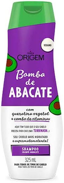 SHAMPOO ORIGEM BOMBA DE ABACATE 325ML