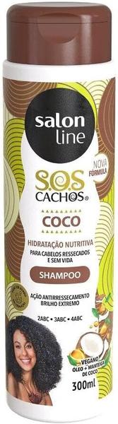 SHAMPOO SALON LINE SOS CACHOS OLEO DE COCO 300ML