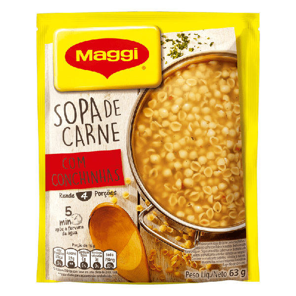 SOPA MAGGI CARNE C/CONCHINHA 63G