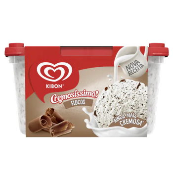 SORVETE KIBON CREMOSISSIMO FLOCOS 1,5LT