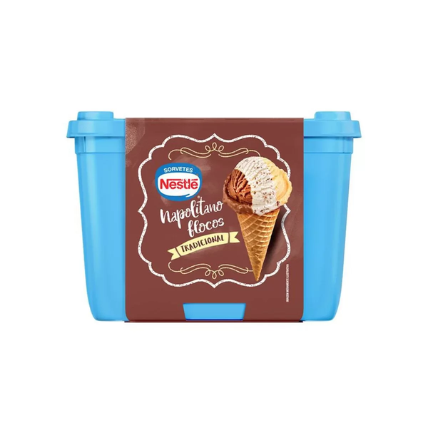 SORVETE NESTLE TRADICIONAL NAPOLITANO/FLOCOS 1,5LT