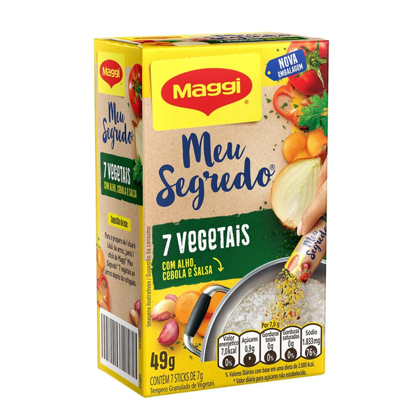 TEMPERO MAGGI MEU SEGREDO 7 VEGETAIS 49G