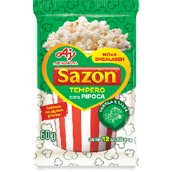 TEMPERO PIPOCA SAZON P/PIPOCA CEBOLA/SALSA C/12 60G