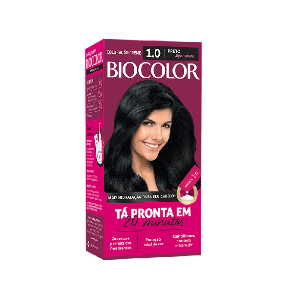 TINTURA BIOCOLOR 1.0 PRETO PECA-CHAVE