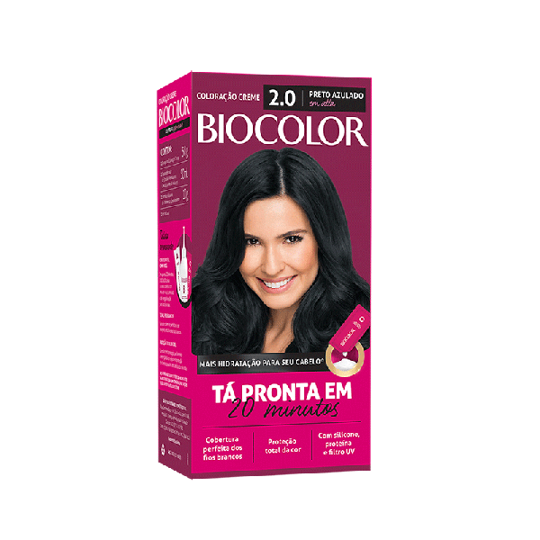 TINTURA BIOCOLOR 2.0 PRETO AZULADO EM ALTA