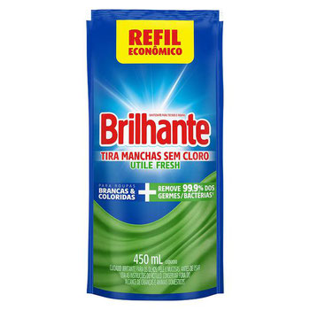 TIRA MANCHAS BRILHANTE SANITIZANTE UTILE FRESCH REFIL 450ML