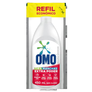TIRA MANCHAS OMO LIQUIDO ROUPAS BRANCAS S/CLORO REFIL  450ML