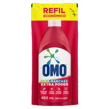 TIRA MANCHAS OMO LIQUIDO ROUPAS COLORIDAS EXTRA PODER REFIL 450ML