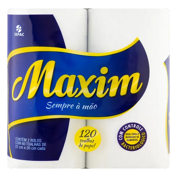 TOALHA PAPEL MAXIM 22X20 C/2