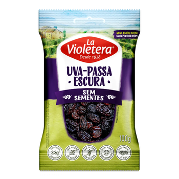 UVA PASSA LA VIOLETERA ESCURA S/SEMENTE 100G