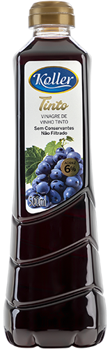 VINAGRE KOLLER VINHO TINTO 6% ACIDEZ 500ML