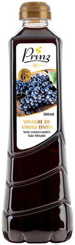 VINAGRE PRINZ VINHO TINTO 6% ACIDEZ 500ML