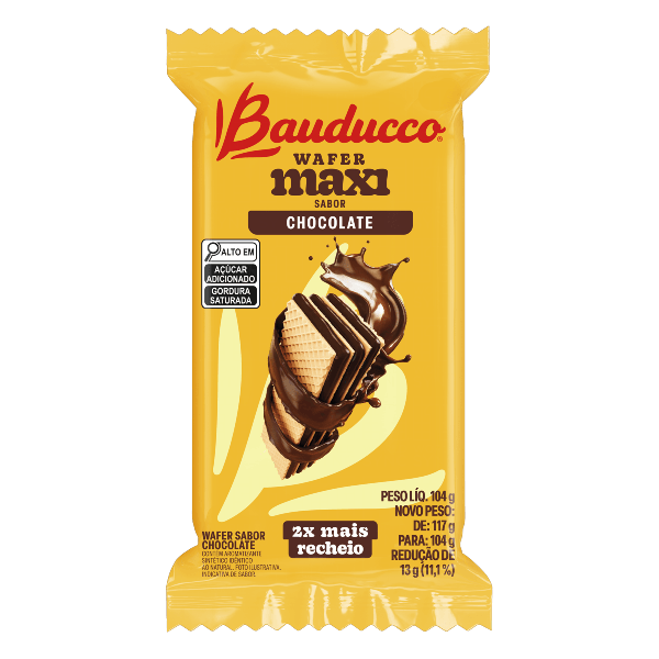WAFER BAUDUCCO MAXI CHOCOLATE 104G