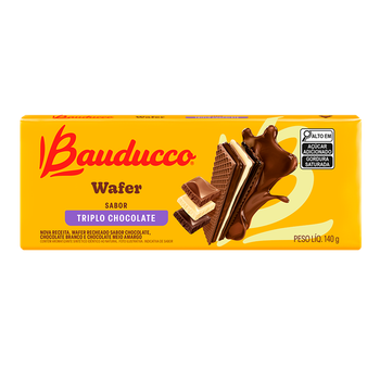 WAFER BAUDUCCO TRIPLO CHOCOLATE 140G