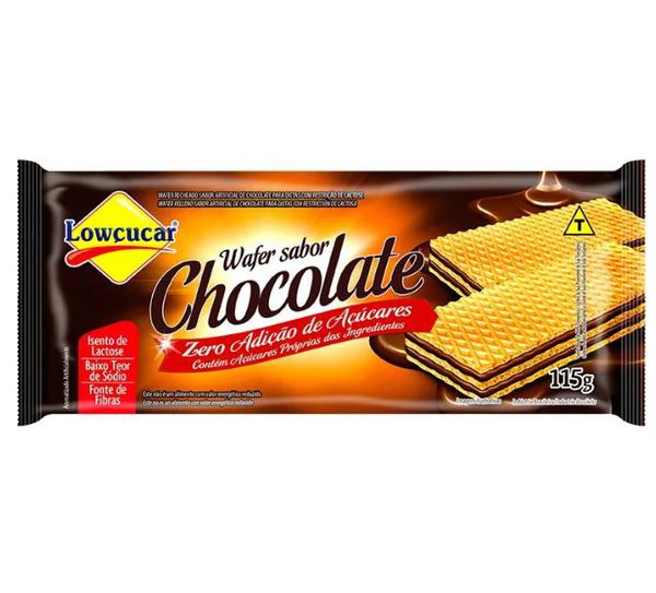 WAFER LOWCUCAR ZERO CHOCOLATE 115G