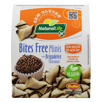 WAFER NATURALLIFE S/GLUTEN BITES FREE MINIS BRIGADEIRO 70G