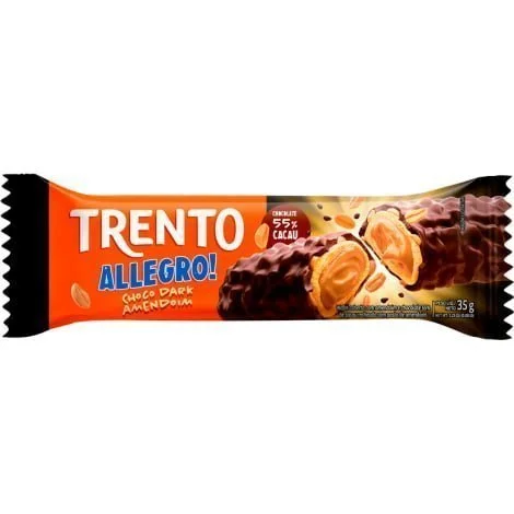 WAFER TRENTO ALLEGRO CHOCO DARK AMENDOIM 26G