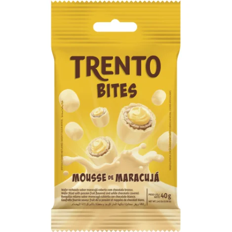 WAFER TRENTO PECCIN BITES MOUSSE MARACUJA 40G