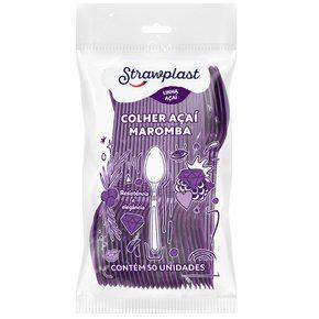 COLHER P/ACAI STRAWPLAST C/50