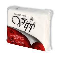 GUARDANAPO VIPP PAPEL BRANCO 22,5X19,5 C/50