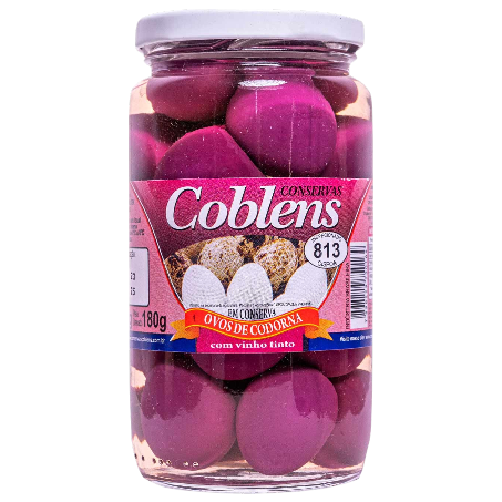 OVO CODORNA CONSERVA COBLENS VINHO TINTO 180G